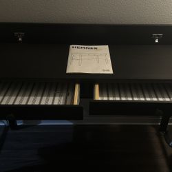 IKEA HEMNES Desk with 2 Shelves – Solid Wood, Excellent Condition