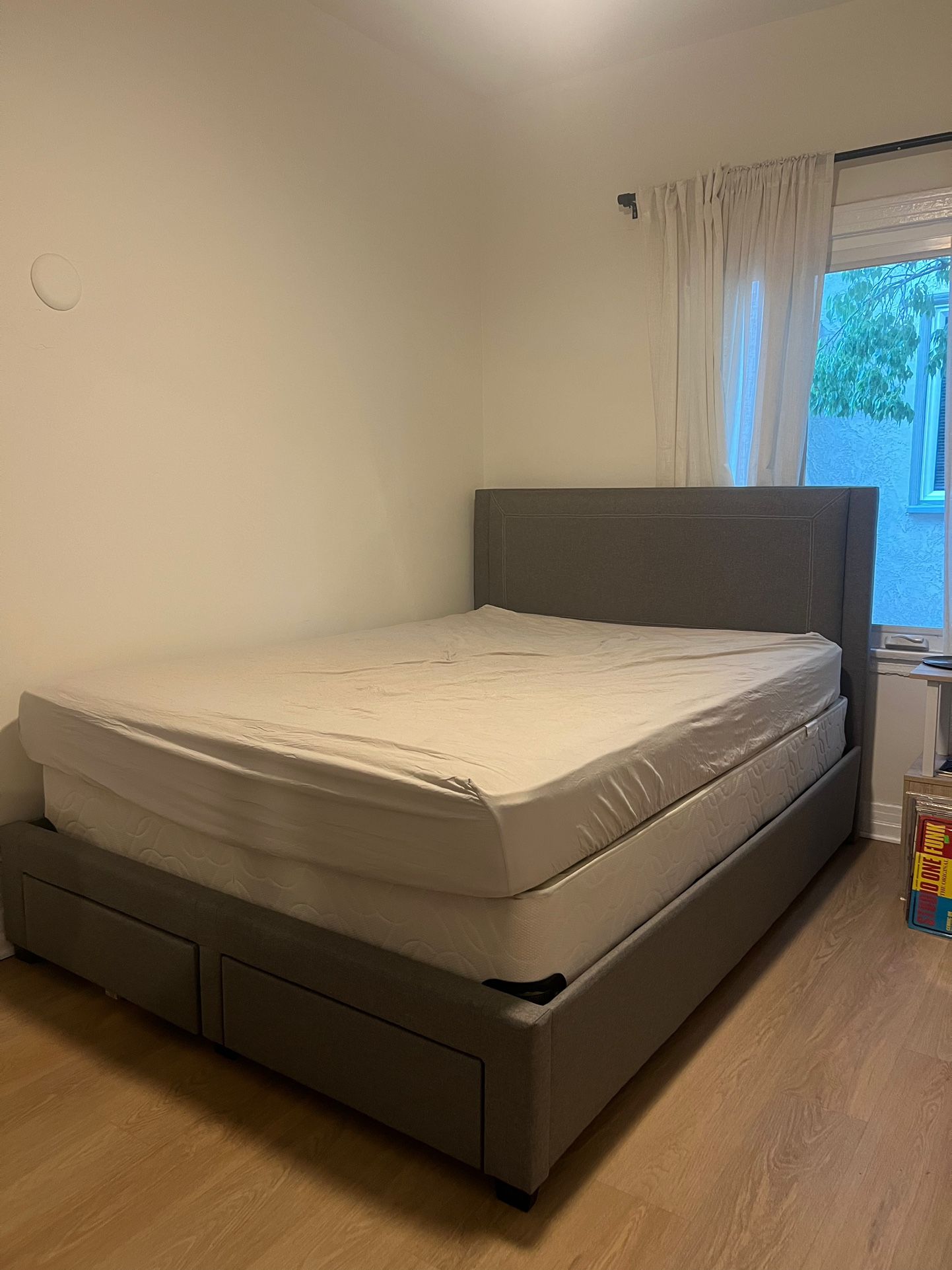 Queen bed frame +mattress