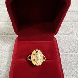 Virgen De Guadalupe Anillo Oro 14K / Virgen Of Guadalupe Ring 14K Gold