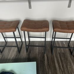 Set of 3 Tall Dining Chairs
