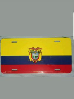 Ecuador Aluminum Car Auto Tag Novelty License Plate