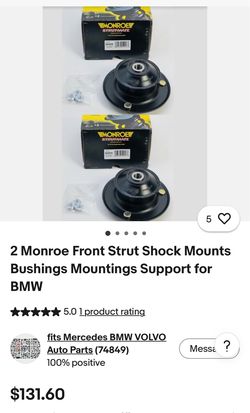 BMW e90  Front Strut Shock Mounts