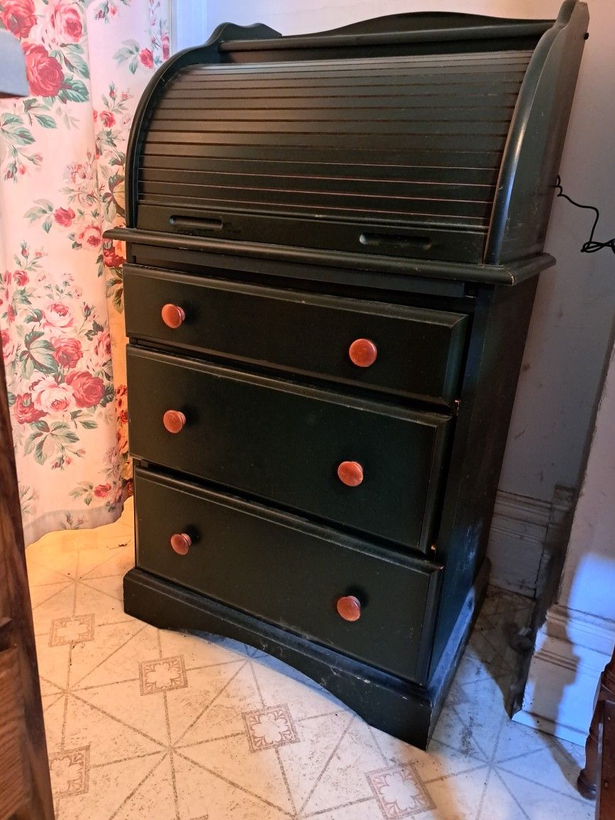 Hunter Green Rolltop Mini Desk