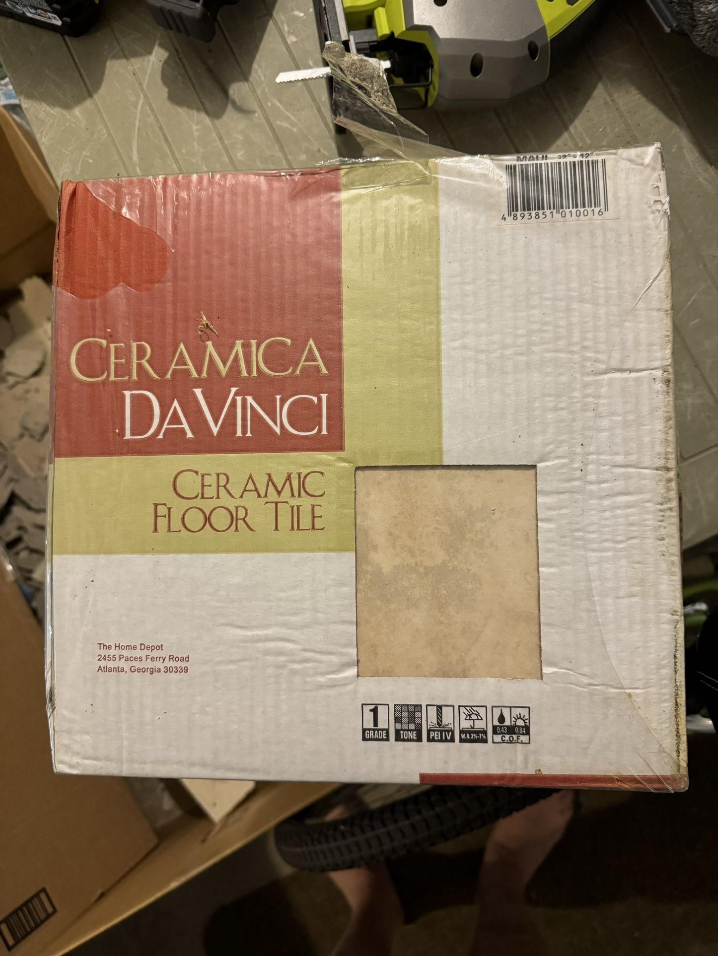 16 Boxes Of 12 X 12 Ceramic Tile New In Box