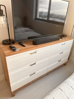 Contemporary Gardenia Pecan Dresser 