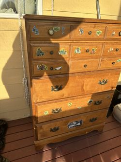 wooden chest of drawers