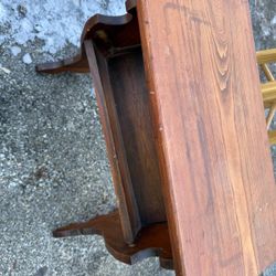 Vtg 24” Wooden Stool with 22” Writing Desk both made of 100% Wood both Solid Pine