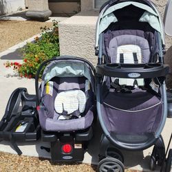 Graco Car Seat, Stroller And 2 Bases