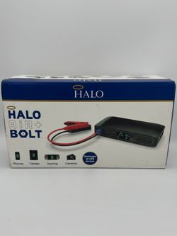 HALO AIR+BOLT PORTABLE CAR JUMP STARTER AND POWER BANK LIKE NEW 