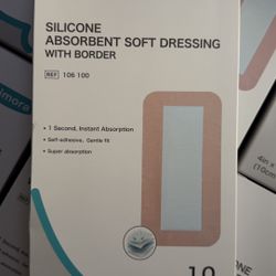 Dimora Silicone Foam Dressing with Border Adhesive 4" x8"10 Pack - 07boxes