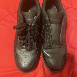 Black Nike Air Force 1s – Size [12]– (Missing One Lace)