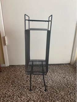 1960s Mid-Century Modern Richard Galef Perforated Metal Mesh Magazine Album Rack