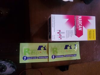 BRAND NEW 2 DOSES OF NARCAN AND 2 FENTENYHL TEST STRIPS.