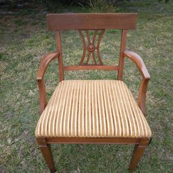 Vintage Mahogany Antique Lyre Back Arm Chair Bernhardt Furniture- Lenoir, NC MCM Mid Century? 1950's?