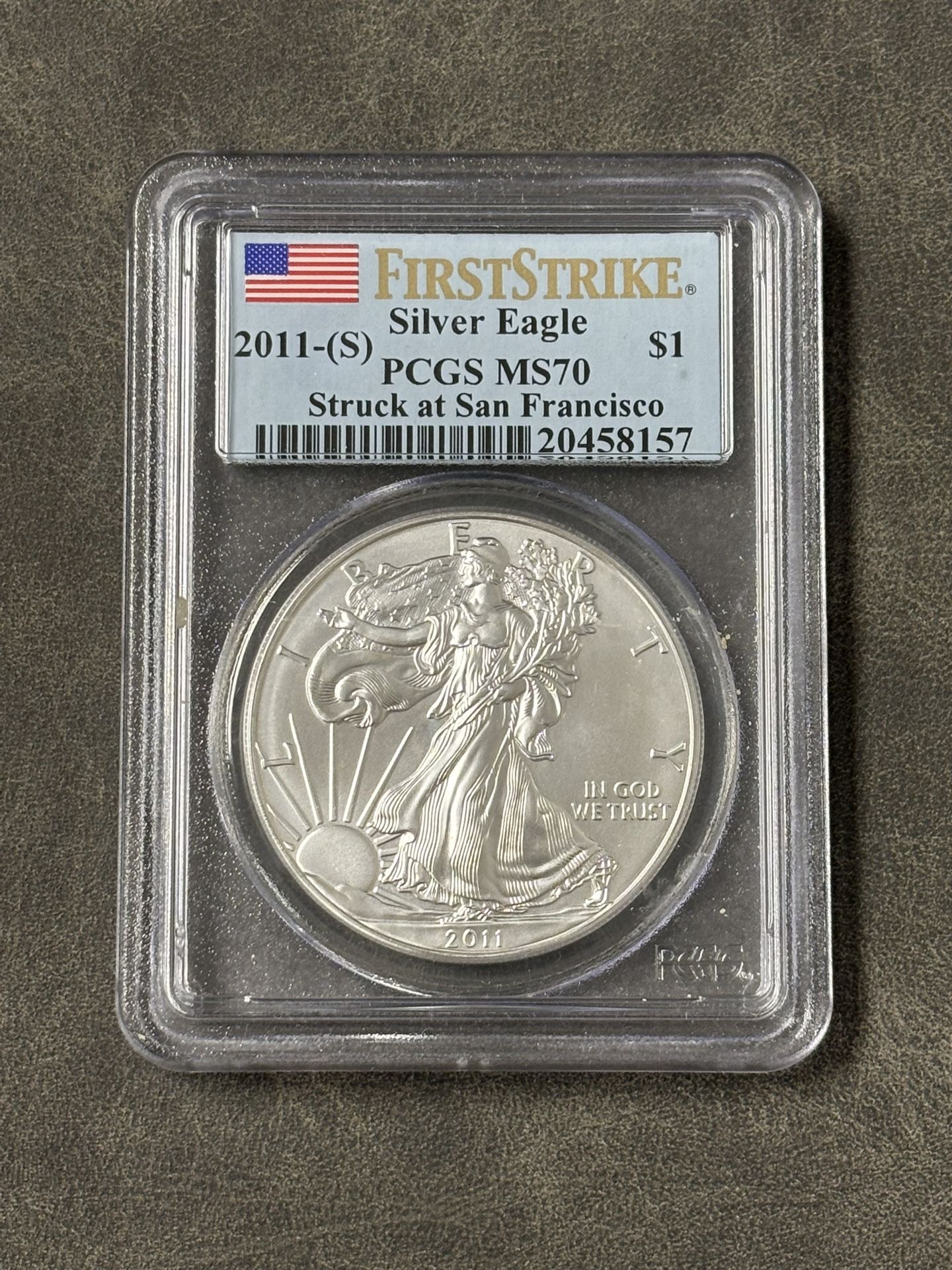 2011-(S) American Silver Eagle, PCGS MS-70 -- PERFECT GRADED COIN! — SHIPPING AVAILABLE!!