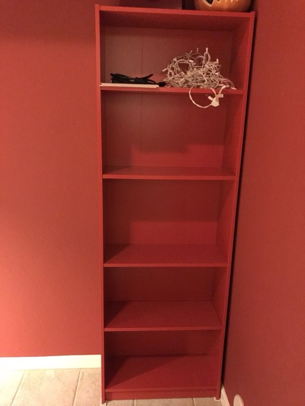 IKEA red bookshelf 69 x 24 inch