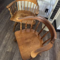 Vintage Rail Road hardwood chairs