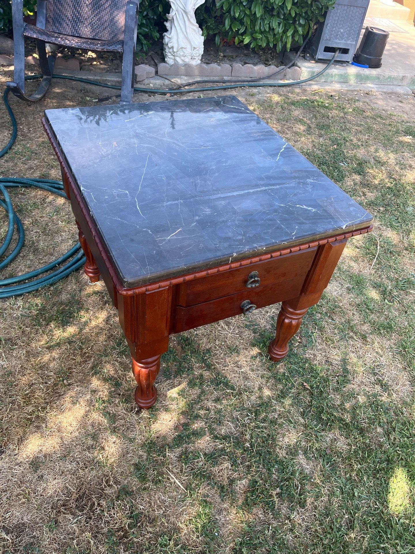 Marble end table