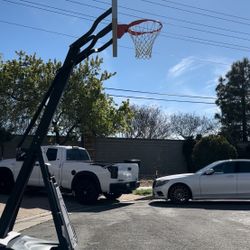 SPALDING - The Beast Portable Basketball Hoop + GOALRILLA - LED Basketball Hoop Light