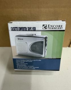 Encore Technology Cassette Converter Tape 2 USB Model 2034 New In Box