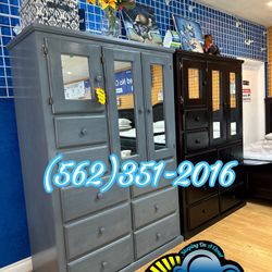 Grey XL wardrobe Closet Ropero New Armoire Bonito Chest Dresser Cajonera 