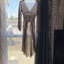 Brown See Thru High-Low Top