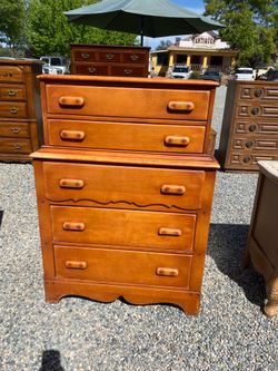 Tall maple dresser cottage style vintage