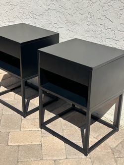 Pair of black nightstands