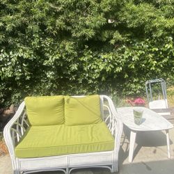 Rattan Couch + Cover