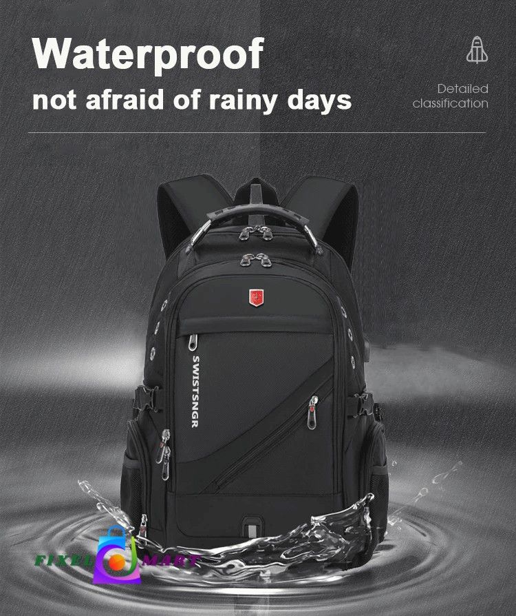 2024 Waterproof 17 Inch Laptop Backpack Men USB Charging Travel Backpack Women Oxford Rucksack Male Vintage School Bag Mochila

