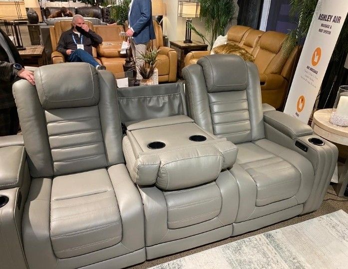 Real Leather Power Recliner Sofa Same Day Delivery