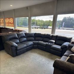 Tambo Pewter Reclining Sectional