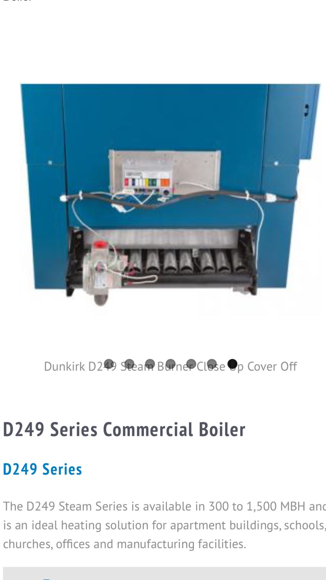 Dunkirk D249 Series Commercial Boiler
