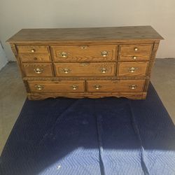 Beautiful 8 drawer dresser with cedar  linen top drawers