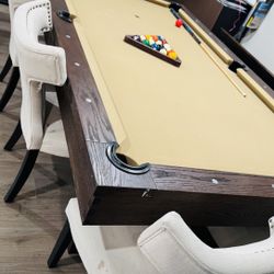 Imperial Dining and Pool Table With Chairs and Bench