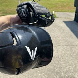 Kids Baseball Helmet And Glove 