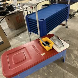 Daycare Kids Beds (8) And Toy Storage 