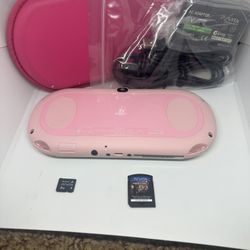Ps vita 2000 light pink w/accessories