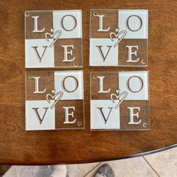 Love Coasters    Glass