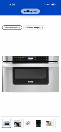 Box microwave drawer sharp stainless steel w24”