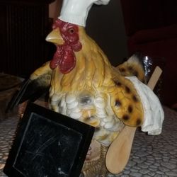 Rooster With Chalkboard 