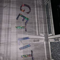 Get lit holographic party banner