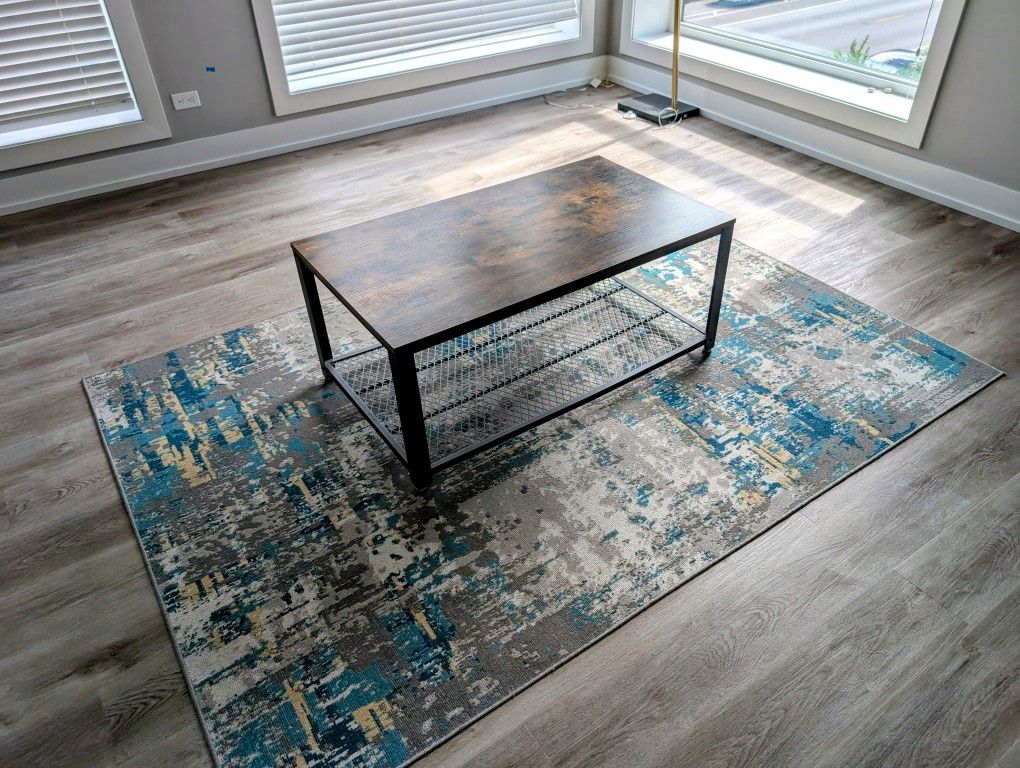 Coffee Table + Rug