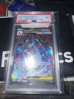 Mega Charizard X ex PSA 9 & Raw Cracked Ice Charizard BUNDLE