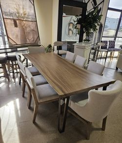 Natural Live Edge Wood Dining Table – One of a Kind!