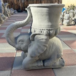 New Elephant Planter Made Out Of Cement Perfect Gift 🎁 