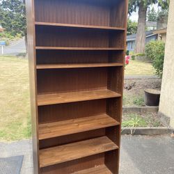 Bookcase, Cherry, Extra Big & Tall, 6 Adjustable Shelves,, Delivery