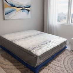New KING SIZE MATTRESS PILLOW TOP WITH BOX SPRING INCLUDED FOR FREE //KING BED 
