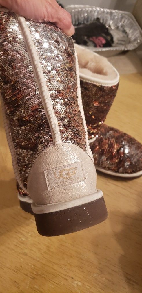 UGG Brown Sequined Boots