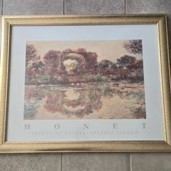 Claude Monet Flowering Arches Framed Poster Print 25x31" Impressionism